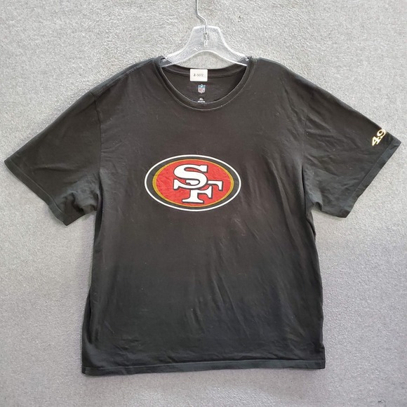 San Francisco 49ers Men T-Shirt XL Black Team Logo Graphic Crew Neck Tee NFL - Picture 1 of 7